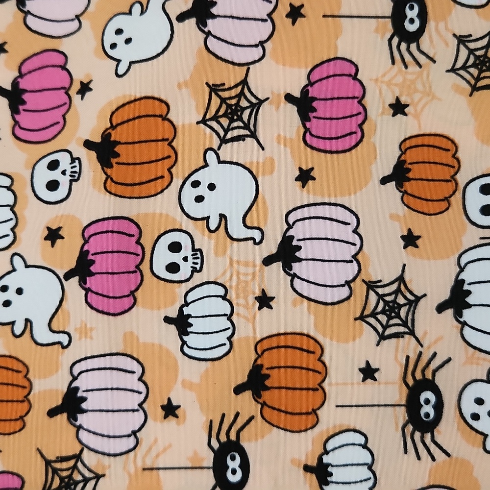 Halloween Pumpkin Print Women's ScrubTop - Picture 5 of 5